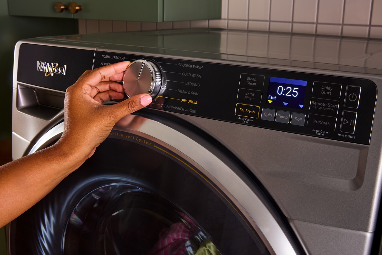 Control panel of a Whirlpool washer